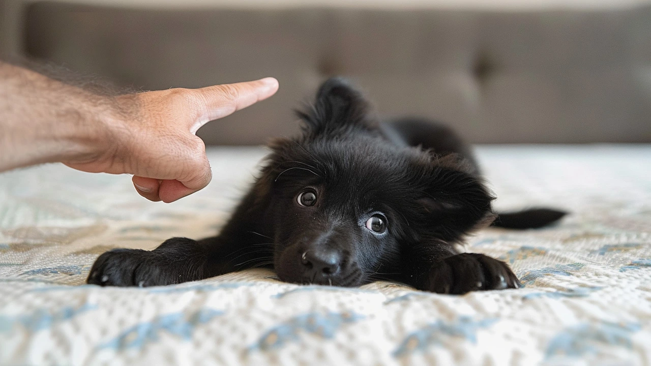 La adorable reacción de un cachorro al ser regañado: ¿Una actuación genuina?