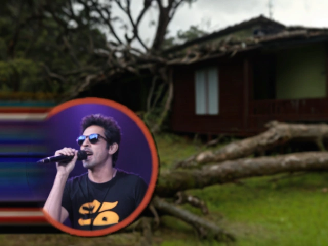 Árbol Cae sobre la Casa del Músico Quique Neira en Medio de Fuerte Temporal, Provocando Daños Significativos